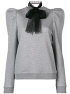 Red Valentino Bow Embellished Knitted Top - Grey