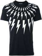 Neil Barrett 'thunder' T-shirt, Men's, Size: Large, Black, Cotton