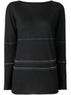 Fabiana Filippi Contrast Stitch Jersey Top - Grey