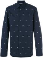 Neil Barrett - Arrow Print Shirt - Men - Cotton - 42, Blue, Cotton