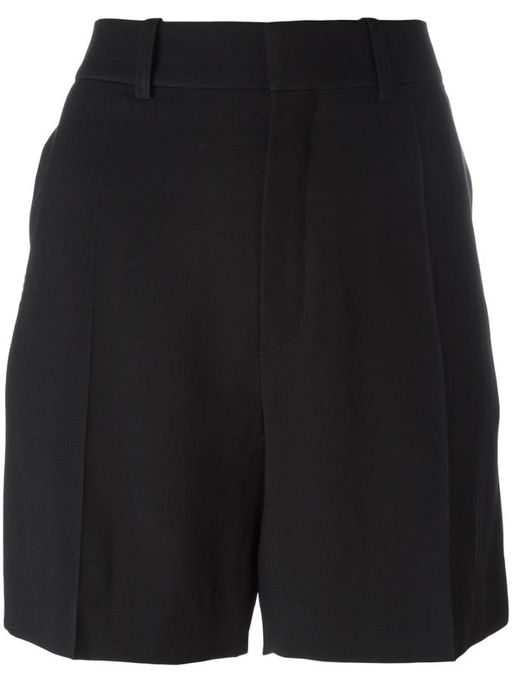 Chloé Tailored Shorts, Women's, Size: 34, Black, Acetate/viscose/silk
