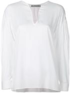 Vince V-neck Blouse - White