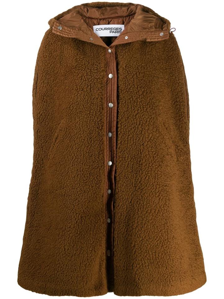 Courrèges Sleeveless Coat - Brown