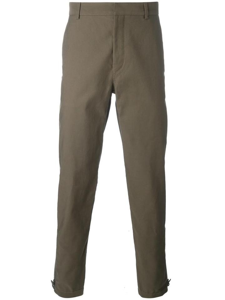 Lanvin Ankle Zip Trousers, Men's, Size: 50, Brown, Cotton