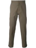 Lanvin Ankle Zip Trousers, Men's, Size: 50, Brown, Cotton