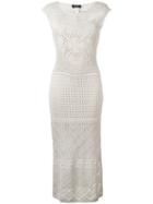 Twin-set Perforated Detail Dress, Women's, Size: Xs, Nude/neutrals, Cotton