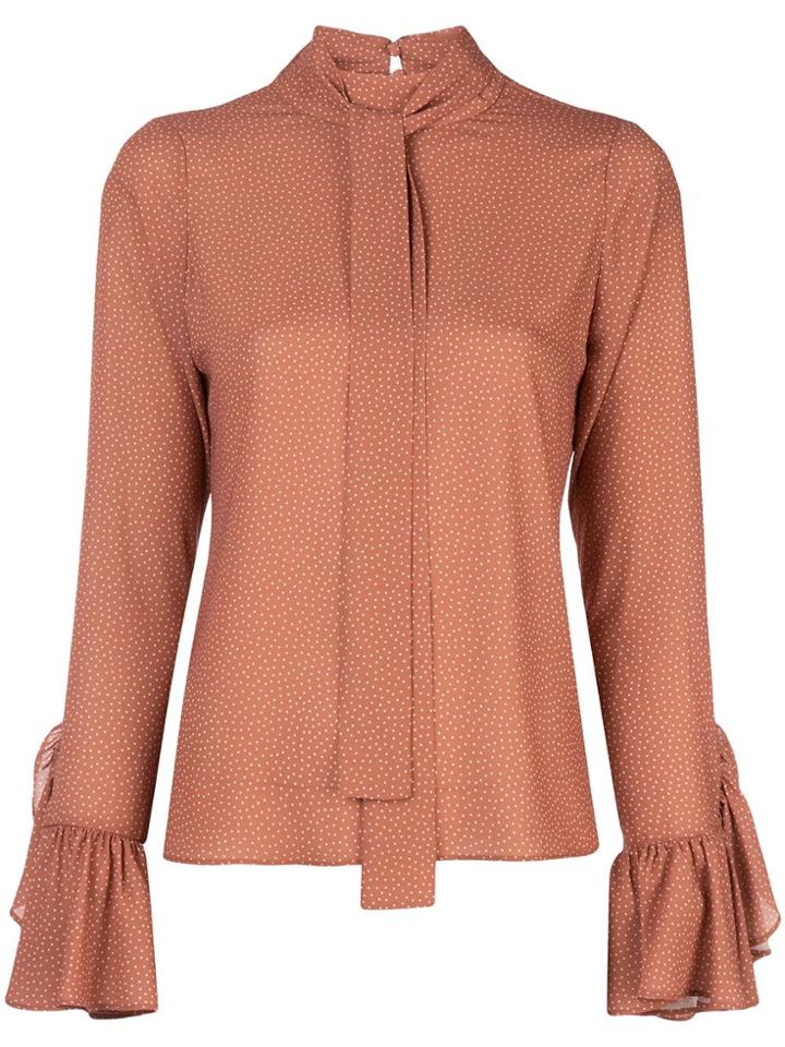 Alexis Odellia Polka Dot Blouse - Brown