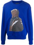 Juun.j Printed Cotton Sweater - Blue