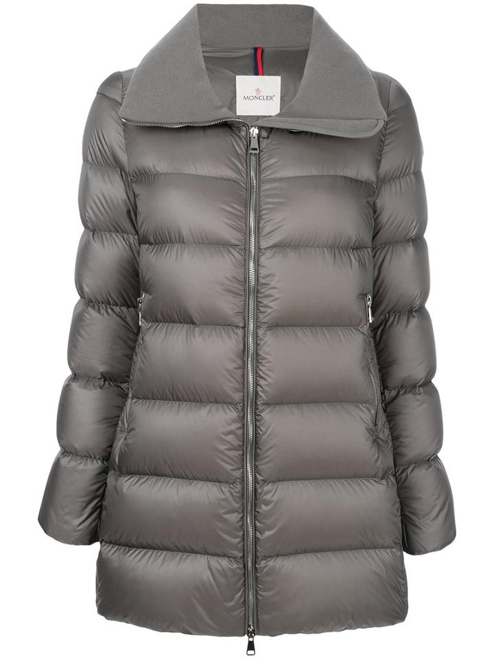 Moncler - Torcyn Padded Jacket - Women - Feather Down/polyamide/cashmere/virgin Wool - Iii, Grey, Feather Down/polyamide/cashmere/virgin Wool