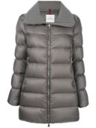 Moncler - Torcyn Padded Jacket - Women - Feather Down/polyamide/cashmere/virgin Wool - Iii, Grey, Feather Down/polyamide/cashmere/virgin Wool