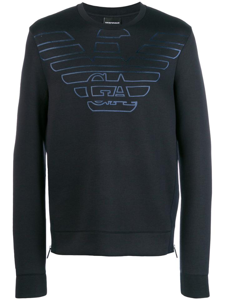 Armani Jeans Degrade Logo Sweatshirt - Blue