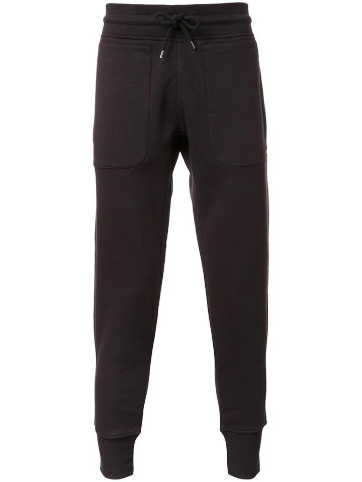 Love Moschino Patch Pockets Sweatpants, Men's, Size: Large, Brown, Cotton/polyester