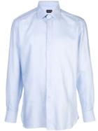 Ermenegildo Zegna Plain Button Shirt - Blue