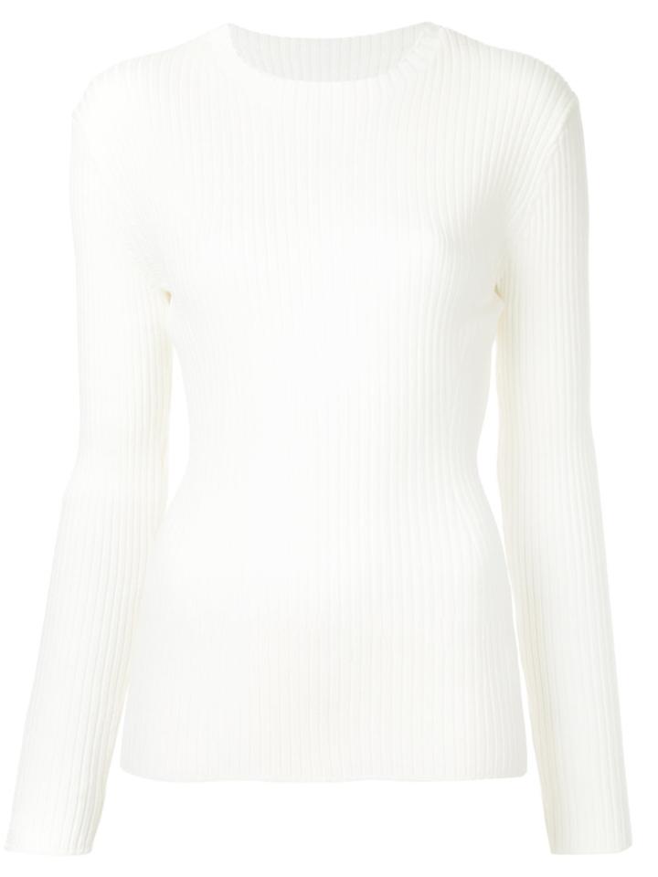 Des Prés Rib Knit Top - White