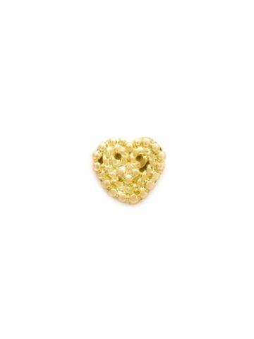 Hirondelle 18kt Gold Heart Motif Earring
