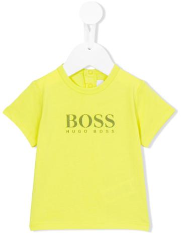 Boss Kids - Logo Print T-shirt - Kids - Cotton - 9 Mth, Yellow/orange