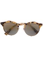 Valentino Eyewear Round Winged Sunglasses - Metallic