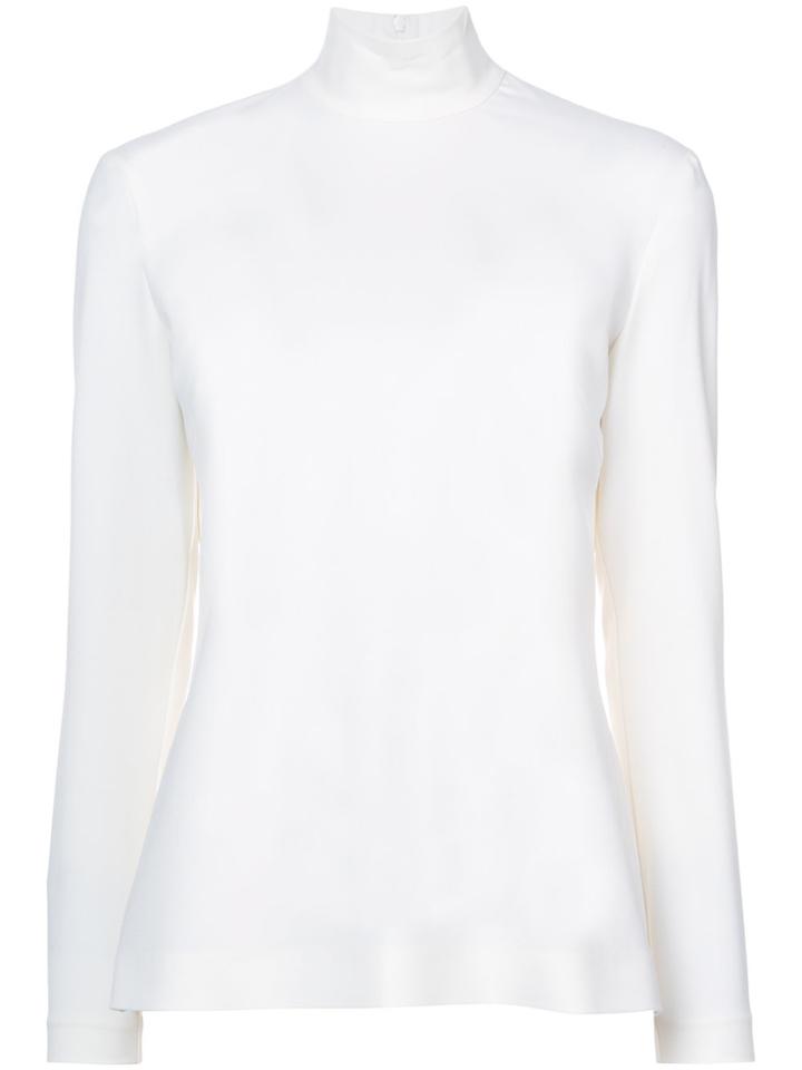 Sara Battaglia Roll Neck Sweater - White