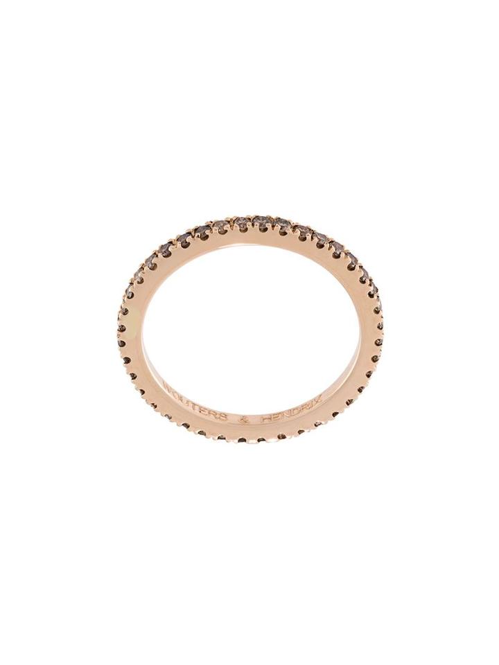 Wouters & Hendrix Gold Eternity Ring, Women's, Size: 54, Pink/purple, 18kt Rose Gold/diamond