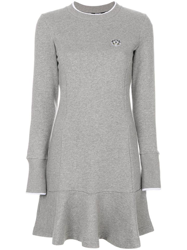 Kenzo Tiger Patch Dress - Grey