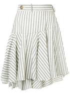 Loewe Striped Skater Skirt - White
