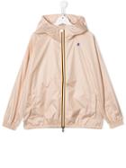 K Way Kids Mary Poly Hooded Jacket - Neutrals