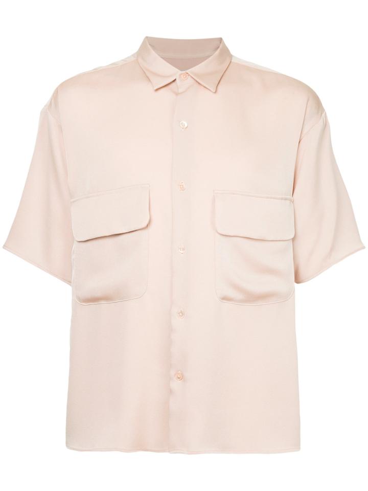 H Beauty & Youth Double Pocket Shortsleeved Shirt - Pink & Purple