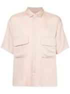 H Beauty & Youth Double Pocket Shortsleeved Shirt - Pink & Purple