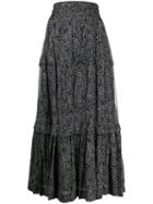 Isabel Marant Étoile Floral Print Maxi Skirt - Black