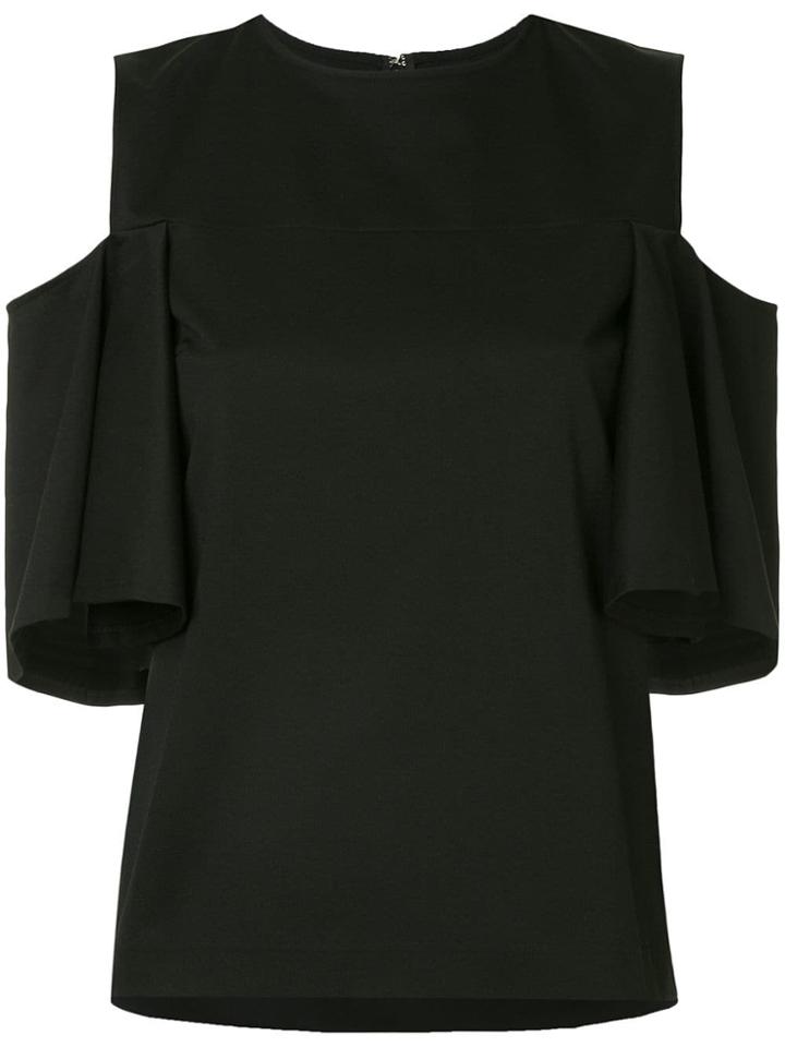 Le Ciel Bleu Cold-shoulder Fitted Top - Black