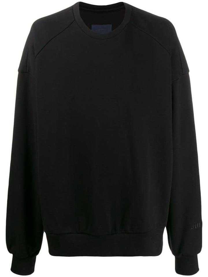 Juun.j Printed Cotton Sweater - Black