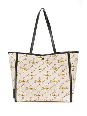 Stella Mccartney Small Monogram Submarine Tote - Neutrals
