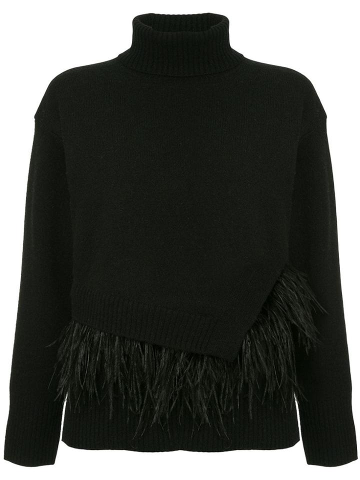 Le Ciel Bleu Feather Knit Jumper - Black
