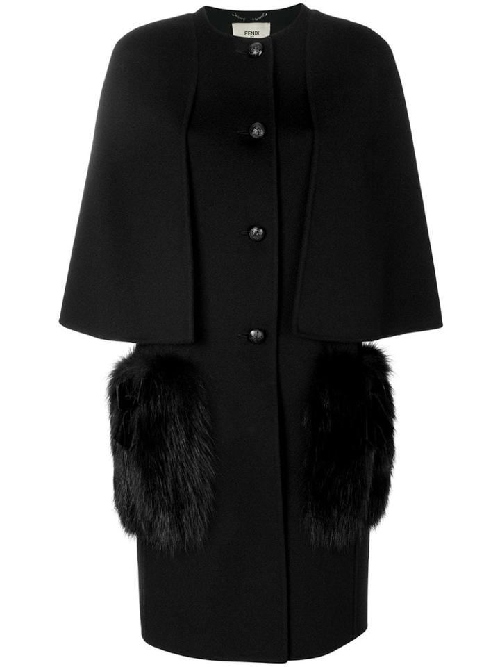 Fendi Short-sleeve Fitted Cardi-coat - Black
