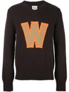 Walter Van Beirendonck Vintage Logo Intarsia Jumper, Men's, Size: Medium, Brown