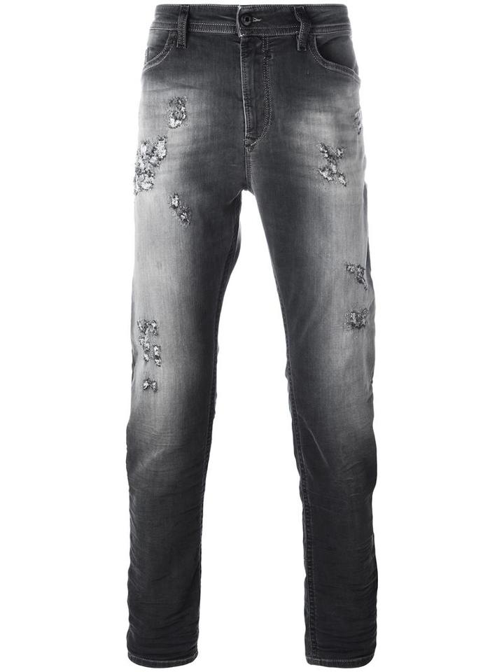Diesel Slim-fit Jeans, Men's, Size: 34, Grey, Cotton/polyester/spandex/elastane