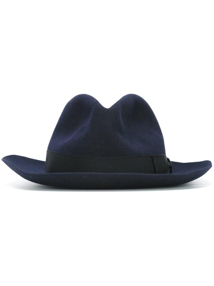 Borsalino Classic Hat, Men's, Size: 60, Blue, Rabbit Fur Felt