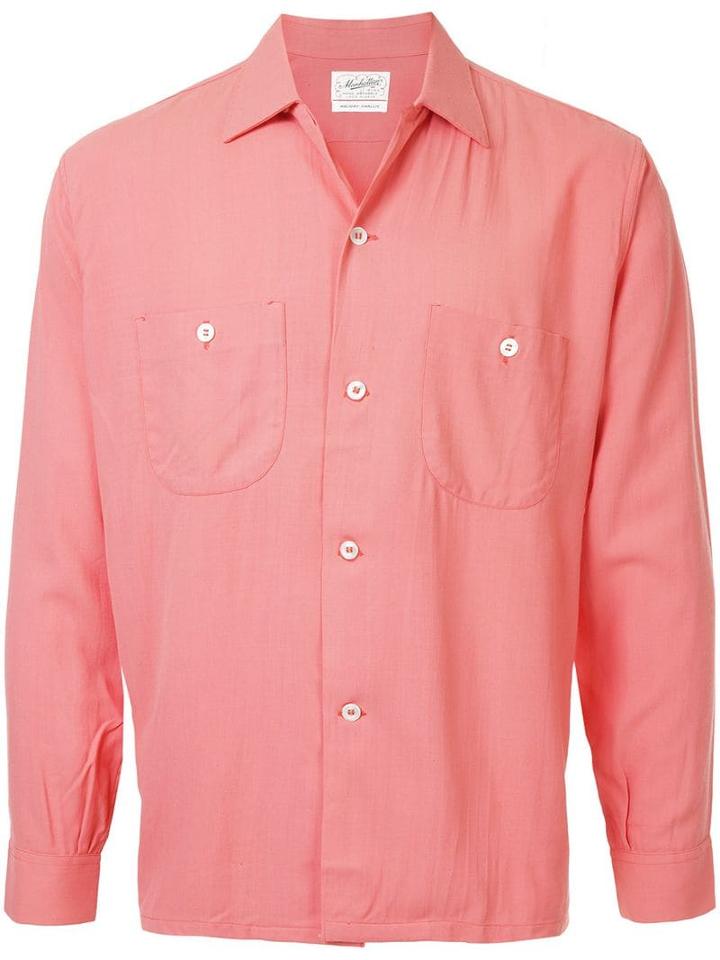 Fake Alpha Vintage 1950s Rockabilly Shirt - Pink