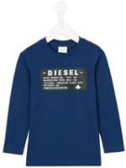 Diesel Kids 'taggi' T-shirt, Boy's, Size: 10 Yrs, Blue