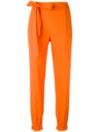 Msgm Elasticated Cuffs Tapered Trousers - Yellow & Orange