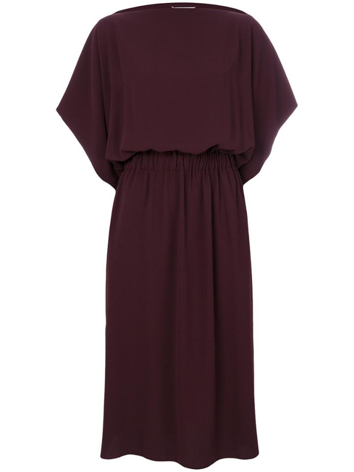 Maison Margiela Slash Neck Midi Dress - Pink & Purple