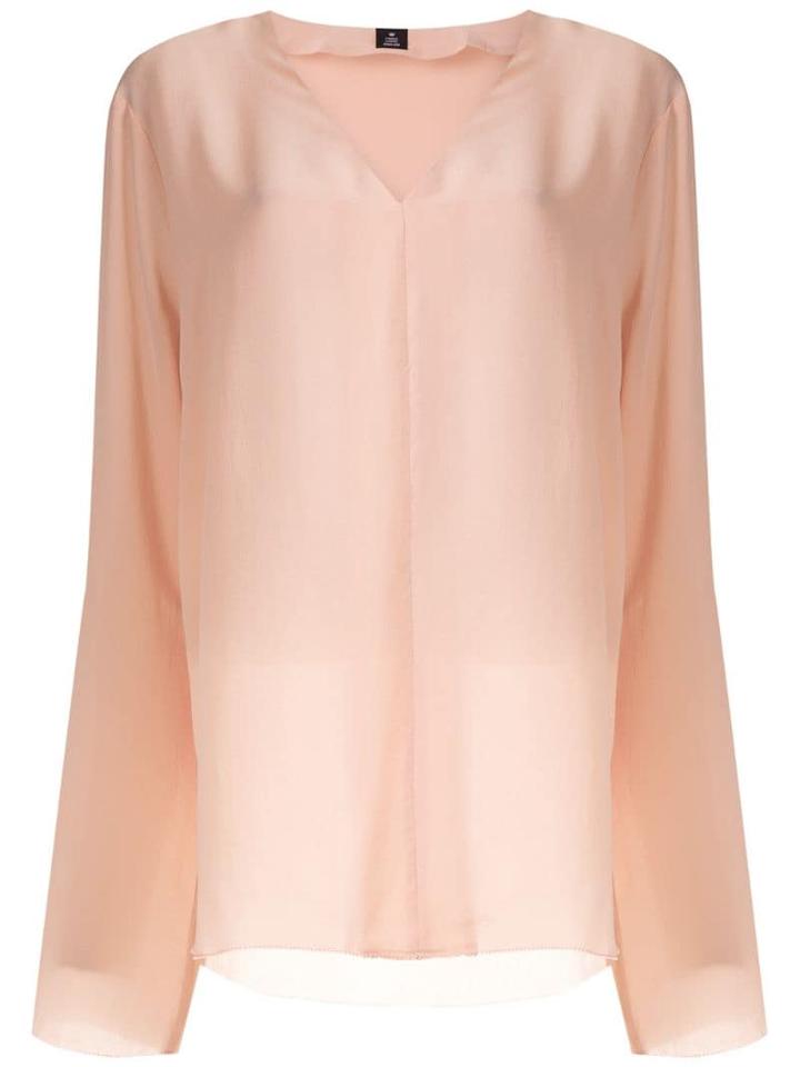 Osklen Camisa Decote V Silk - Pink
