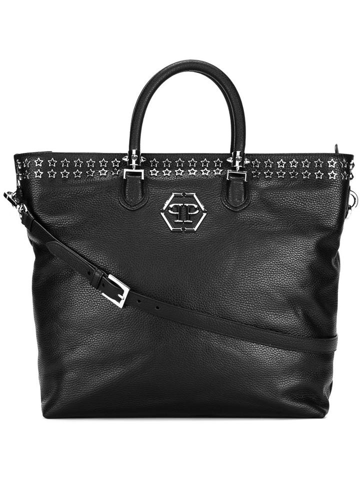 Philipp Plein Dundee Tote, Women's, Black, Calf Leather