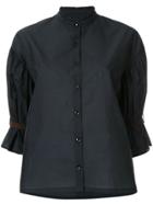 Kolor Pleated-sleeve Blouse - Black