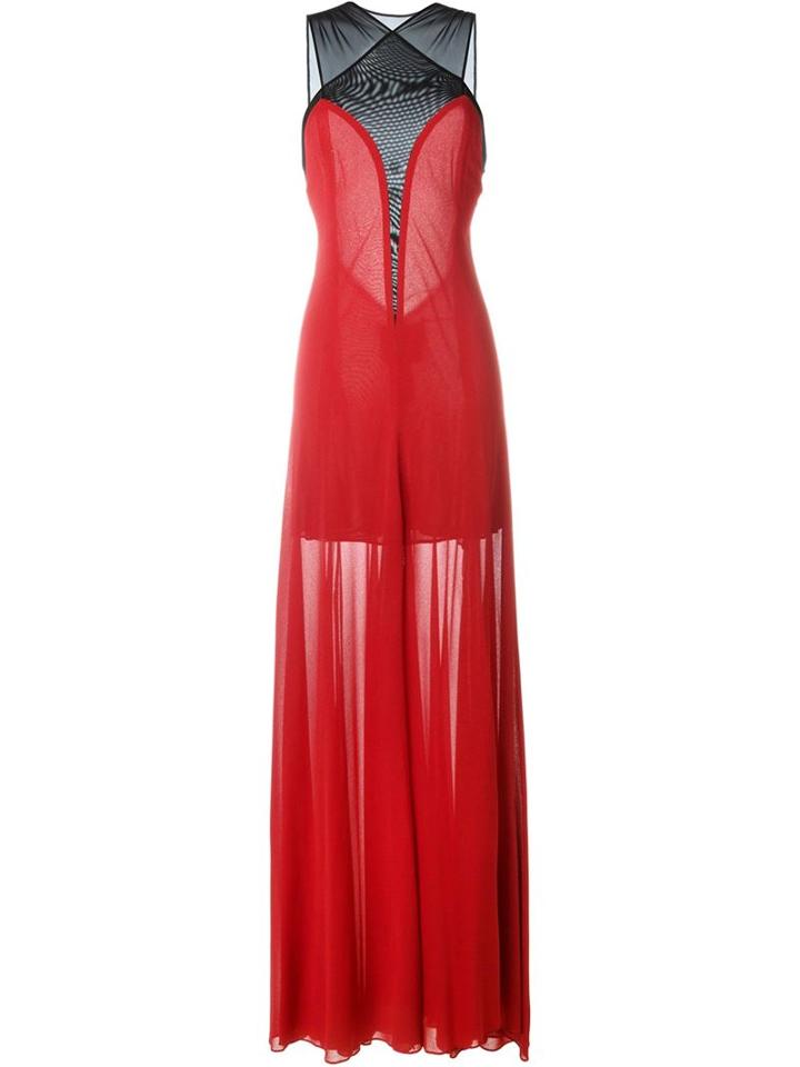 Jay Ahr Sleeveless Gown Dress, Women's, Size: 34, Red, Elastodiene/nylon/viscose/spandex/elastane