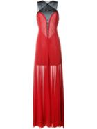 Jay Ahr Sleeveless Gown Dress, Women's, Size: 34, Red, Elastodiene/nylon/viscose/spandex/elastane