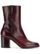 Pantanetti Side Zip Ankle Boots - Purple