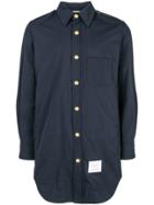 Thom Browne Solid Nylon Shirt Jacket - Blue