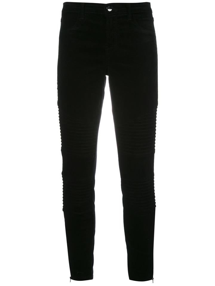J Brand Velvet Super Skinny Trousers, Women's, Size: 24, Black, Cotton/spandex/elastane/modal/polyurethane