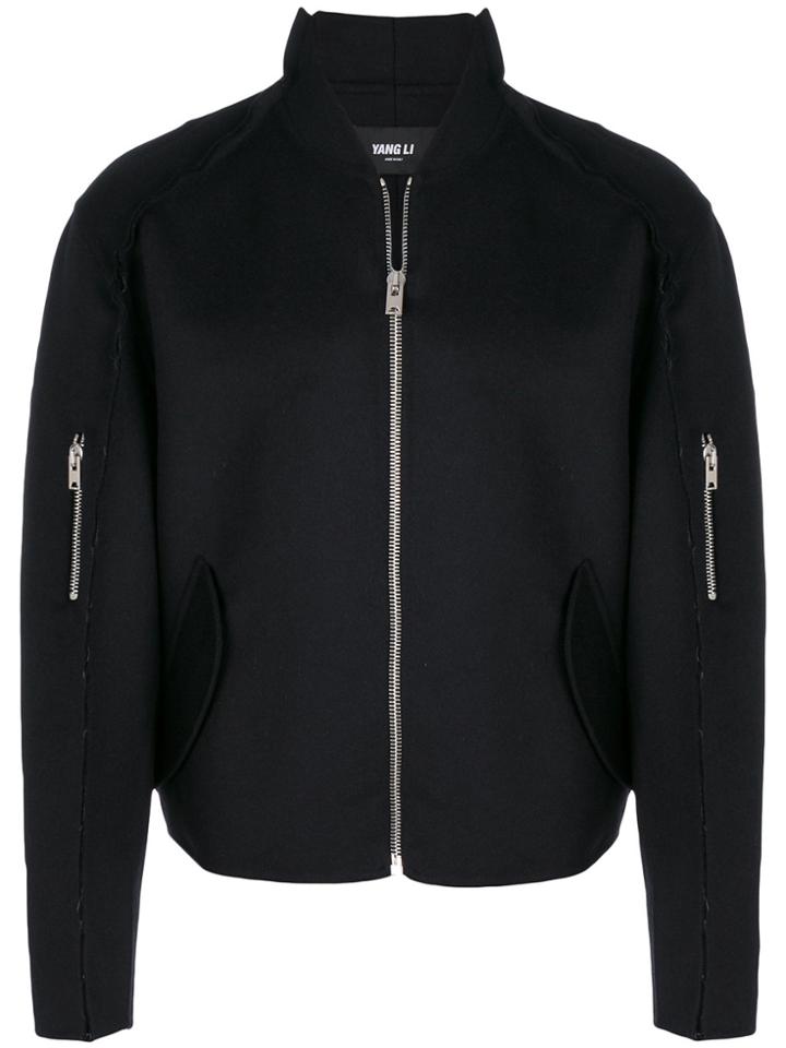 Yang Li Slim-fit Zipped Jacket - Black